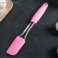 Лопатка кухонная Доляна &laquo;Про&raquo;, 23 см, пластик, силикон, цвет МИКС