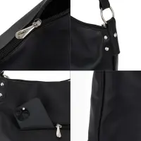 Сумка - мешок женская TEXTURA, на молнии, 32&times;11&times;32 см, чёрная