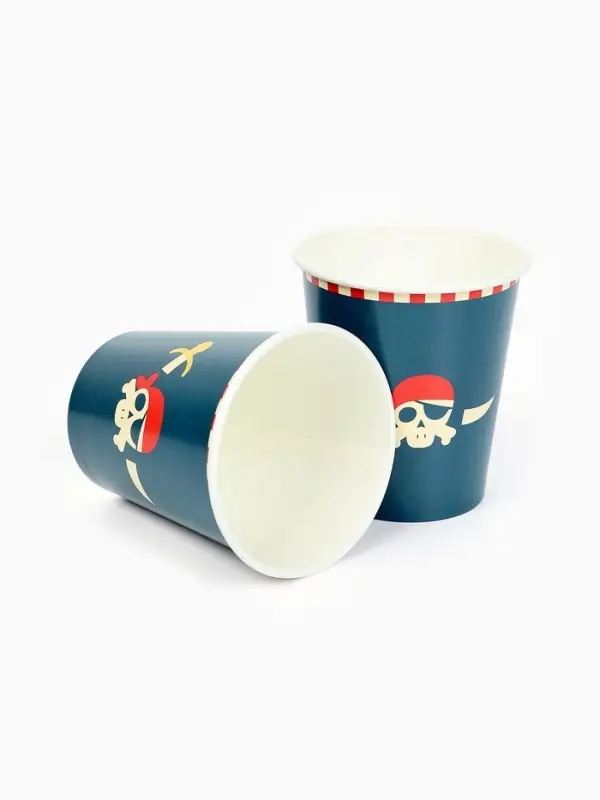 Стакан одноразовый бумажный «Пиратская вечеринка», 250 мл
