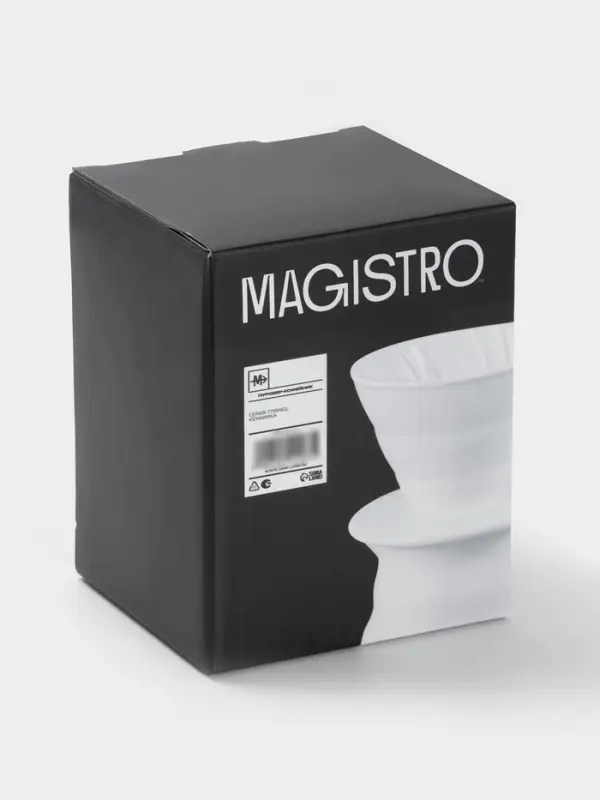 Пуровер-Кофейник Magistro &laquo;Глянец&raquo;, 350 мл, керамика, белый