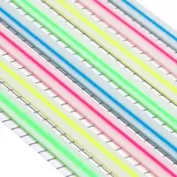 Блок-закладка с липким краем, 8 блоков по 20 штук, флуоресцентная полоска, 140&times;6 мм