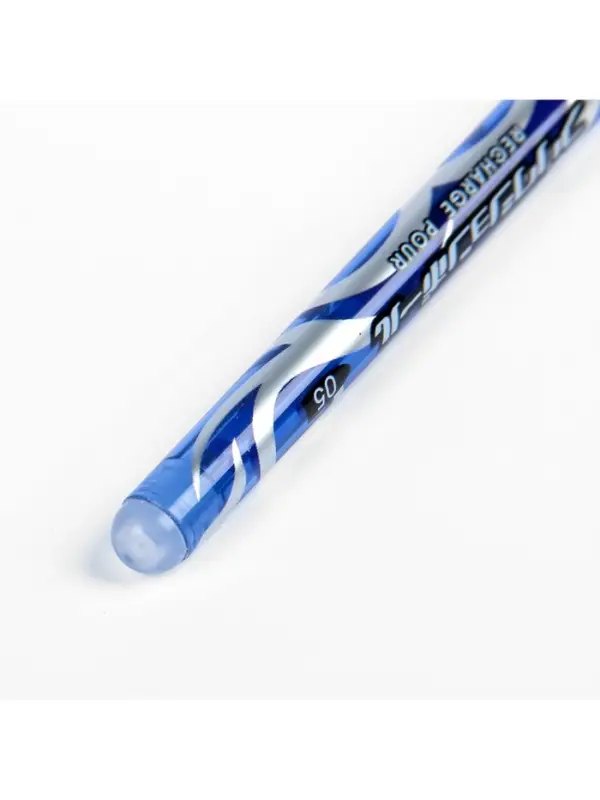 Стираемая ручка, гелевая, синий стержень, узел 0.5 мм