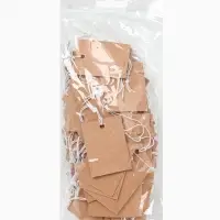 Ценники на верёвке &laquo;Крафт&raquo;, 100 шт. отверстие 3 мм, 3&times;4 см, бежевый