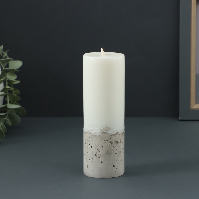 Свеча-цилиндр Свеча-цилиндр "Бетон", 5х14 см