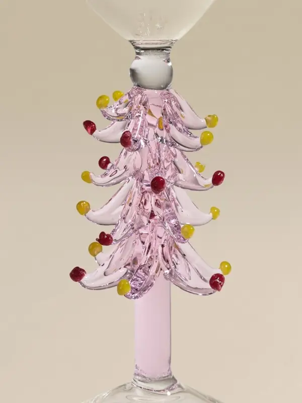 Бокал для шампанского Бокал для шампанского "Елочный", розовый 6х25 см