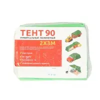 Тент защитный, 3&times;2 м, плотность 90 г/м&sup2;, УФ, люверсы шаг 1 м, тарпаулин, МИКС