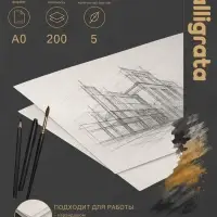 Набор 5 листов ватман, чертежный, А0, 840&times;1189, 200 г/м&sup2;