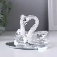 Фигурка стекло &laquo;Лебеди со стразой&raquo;, 11&times;7&times;7 см