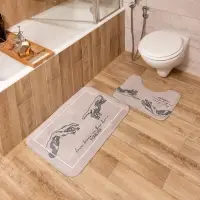 Коврик для ванной &laquo;Этель&raquo; Forever, 80&times;50 см, велюр