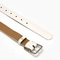 Ремень жен 05-01-02-01, Июнь2505, 3*0,3*110 см, без винта, пряж мат металл, 1 прокол, белый 109031 Ремень жен 05-01-02-01, Июнь2505, 3*0,3*110 см, без винта, пряж мат металл, 1 прокол, белый 109031