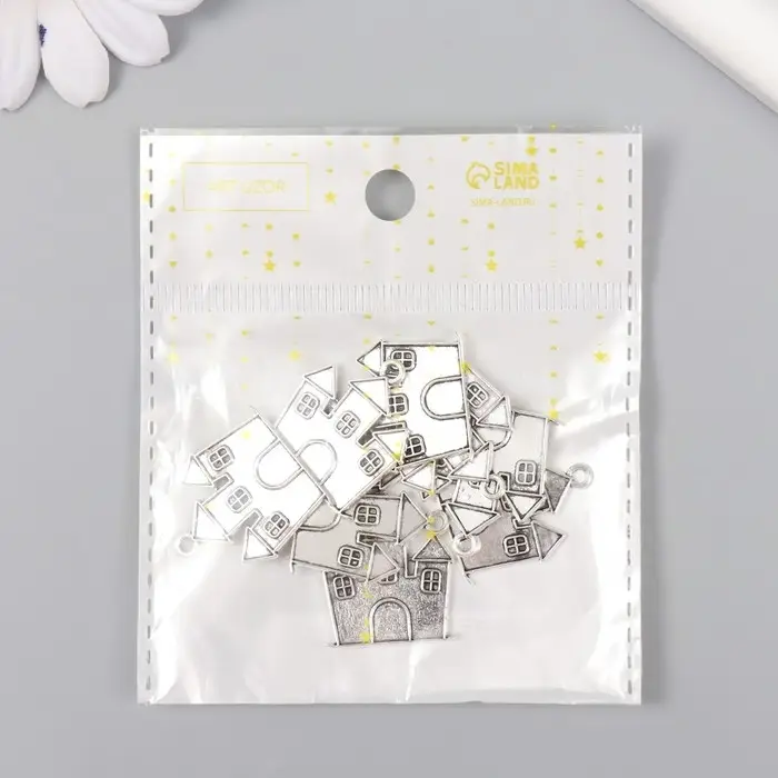 Металлический элемент, декоративная подвеска «Арт Узор. Замок», серебро, 2.4×2.1 см Металлический элемент, декоративная подвеска «Арт Узор. Замок», серебро, 2.4×2.1 см