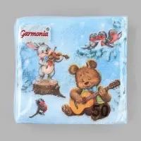 Салфетки бумажные однослойные &laquo;Советский Новый год&raquo;, 24&times;24 см, набор 50 шт.