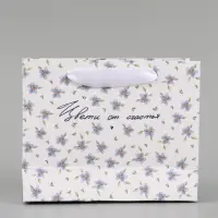 Пакет подарочный &laquo;Цвети от счастья&raquo;, 15&times;12&times;5.5 см
