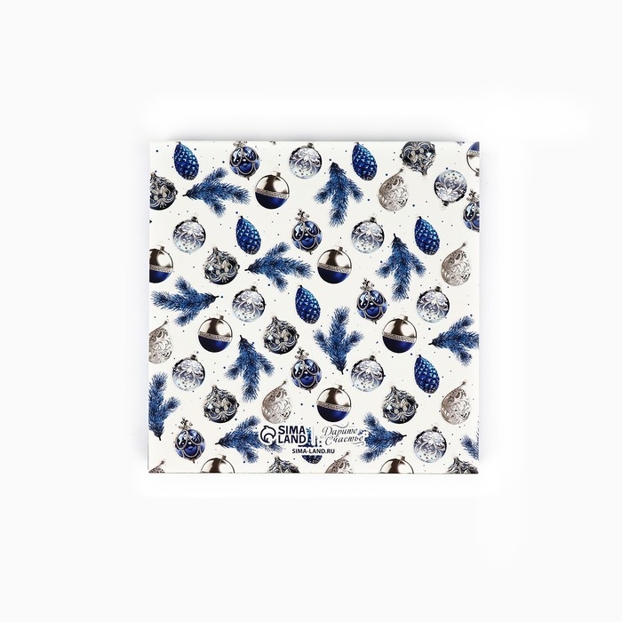 Коробка под 8 конфет и шоколад с ячейками «С Новым годом!», 18 х 18 х 4 см, Новый год