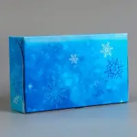 Коробка подарочная складная с окном &laquo;С Новым годом&raquo;, 25&times;15&times;7 см