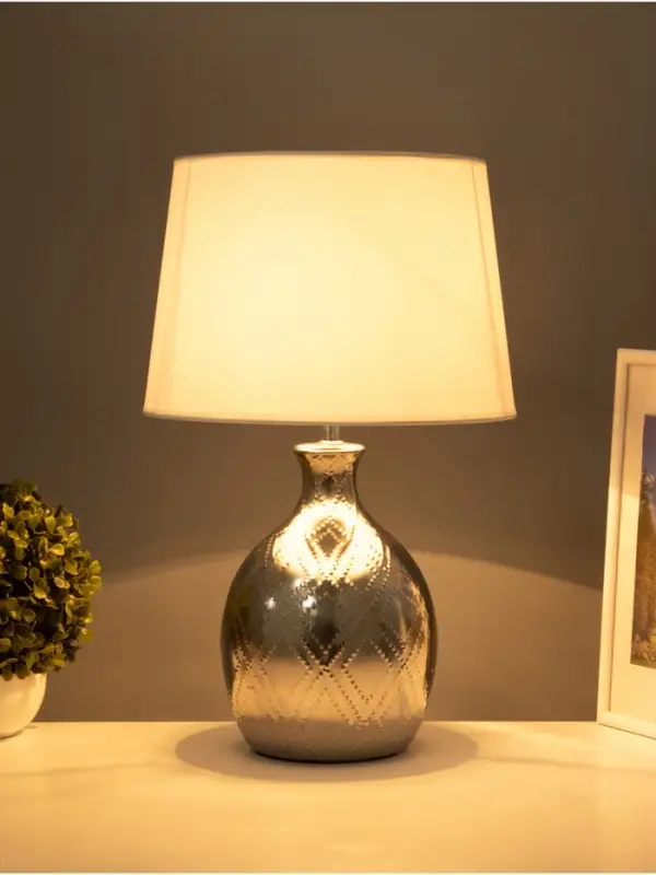 Лампа настольная RISALUX &laquo;Чиппер&raquo;, 15 Вт, Е14, серебристая, 30&times;30&times;47 см