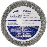Губка-мочалка спираль Luscan Professional металлич 110х110х45 мм 60г 1шт/уп
