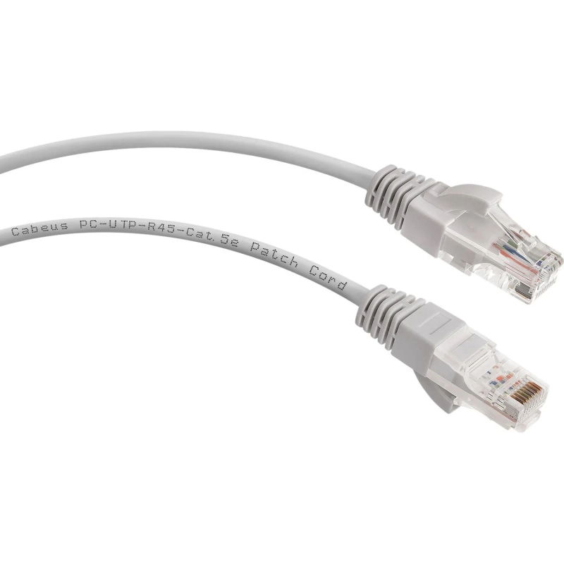 Патч-корд Cabeus PC-UTP-RJ45-CAT.5E-0.15M серый