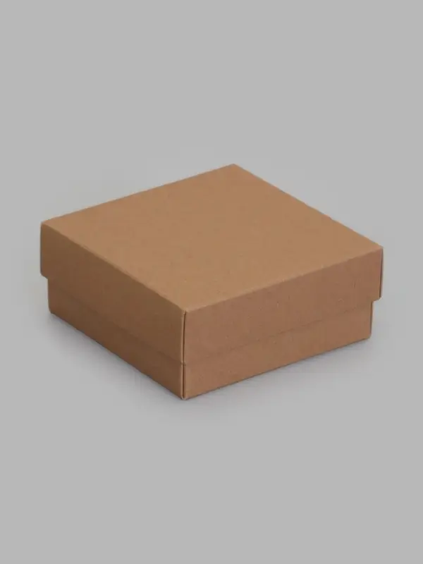 Коробка подарочная складная, упаковка, крышка-дно, крафт, 12&times;12&times;5 см
