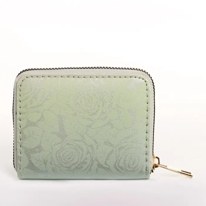 Кошелёк женский &laquo;Цветочные узоры&raquo;, на молнии, 11&times;2.5&times;9 см, градиентный, разноцветный