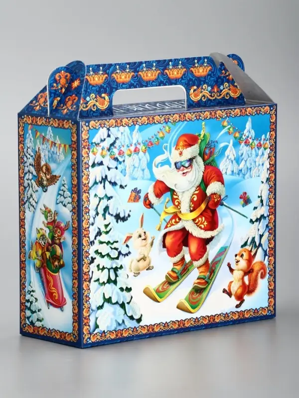 Подарочная коробка новогодняя «Олимпиада», Чемоданчик малый, 17.3×6.5×15 см Подарочная коробка новогодняя «Олимпиада», Чемоданчик малый, 17.3×6.5×15 см