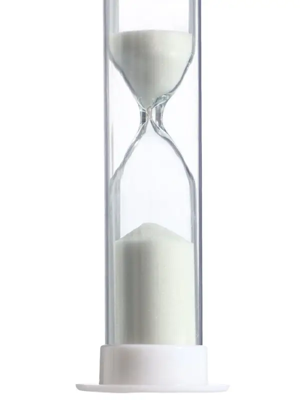 Часы песочные &laquo;Ламбо&raquo;, на 10 минут, 9&times;2.5 см, белые