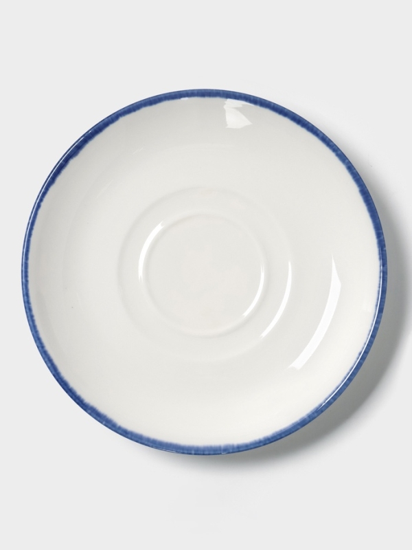 Бульонница с блюдцем  Бульонница с блюдцем "Blue Lagoon" Magistro 11см, 10,8х6,2, цвет белый, синий