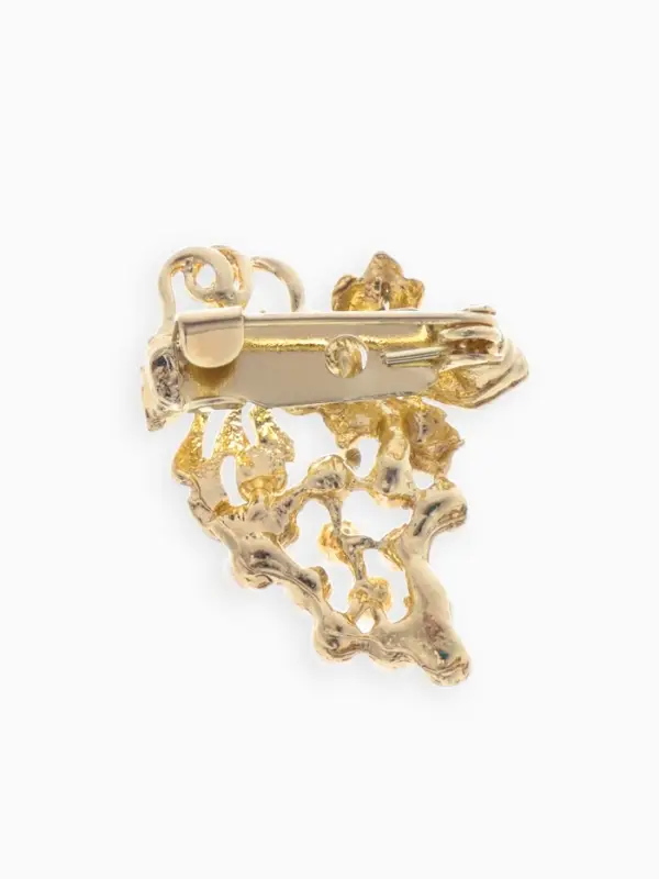 Брошь &laquo;Виноград&raquo;, мини, белая в золоте