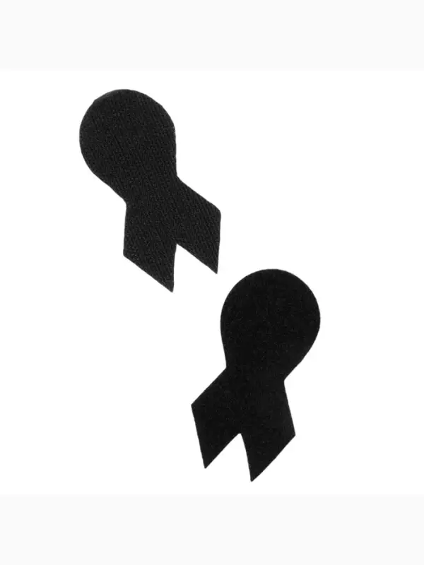 Георгиевская лента на липучке, шеврон, 8&times;4 см, чёрный, оранжевый