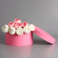 Коробка круглая розовая, 30 х 15 см