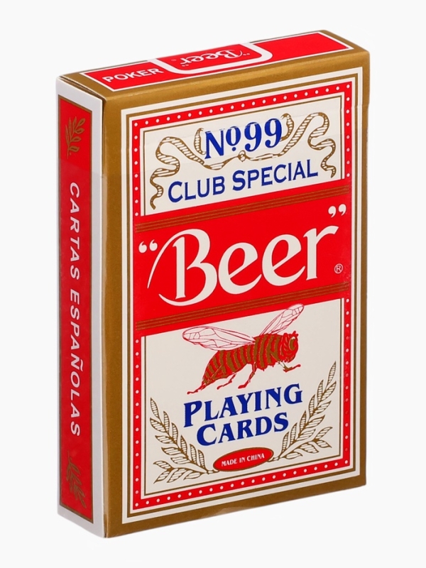 Карты игральные 54 шт Beer, карта 5.7 х 8.7 см, красная рубашка, 280 г Карты игральные 54 шт Beer, карта 5.7 х 8.7 см, красная рубашка, 280 г