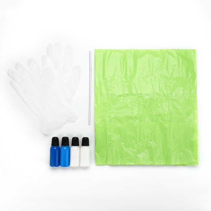 Рисование акрилом на пластиковой фигурке «Мишка», голубой, набор для творчества Флюид-арт Рисование акрилом на пластиковой фигурке «Мишка», голубой, набор для творчества Флюид-арт