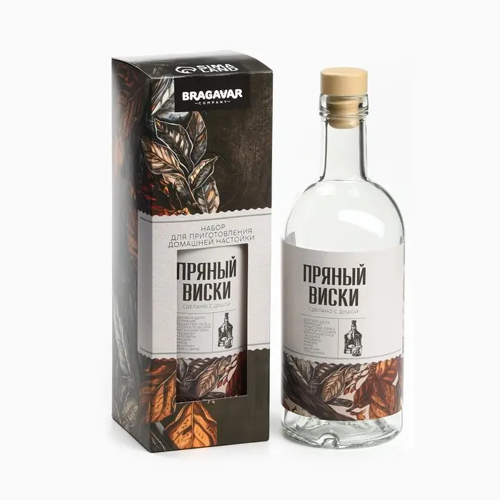 Подарочный набор для приготовления настойки &laquo;Пряный виски&raquo;, набор трав и специй 19 г, бутылка 500 мл., инструкция