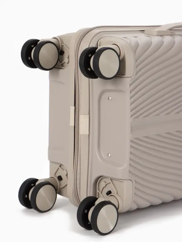 Чемодан на съёмных колёсах, 18", кодовый замок, 33&times;16&times;49 см, бежевый