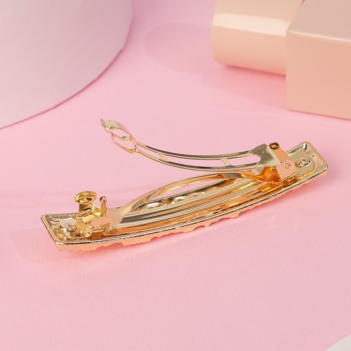 Заколка-автомат для волос Заколка-автомат для волос "Либерти лава" прямоугольник, 1,5х8,5 см, золото