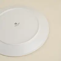 Тарелка SL Home &laquo;Волна в камне&raquo;, d=25.5 см, фарфор, белая