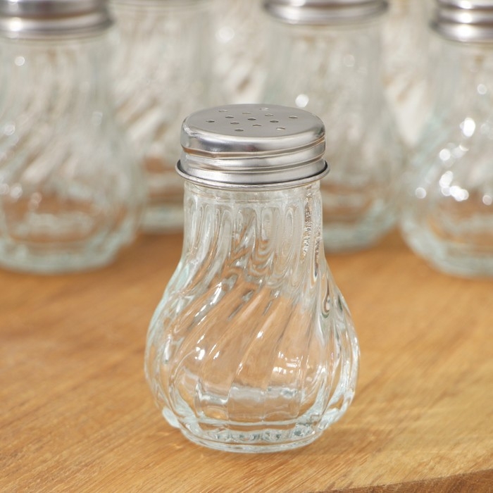 Набор стеклянных солонок Доляна «Изгиб граней», 24 предмета: 60 мл, 5×7,5 см Набор стеклянных солонок Доляна «Изгиб граней», 24 предмета: 60 мл, 5×7,5 см