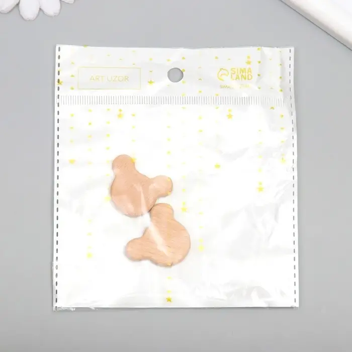 Бусина для творчества дерево "Микки" 3,2х2,5 см