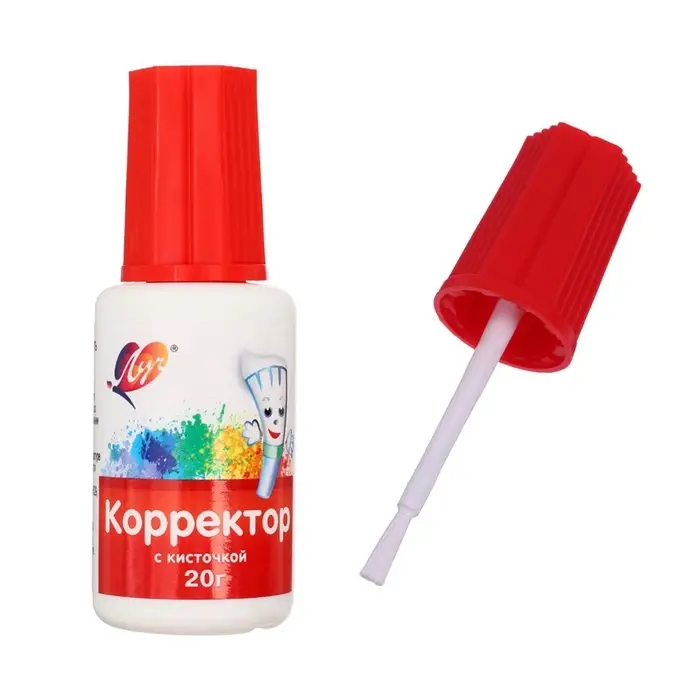 Корректирующая жидкость на водной основе 20 г &laquo;Луч&raquo;, с кисточкой
