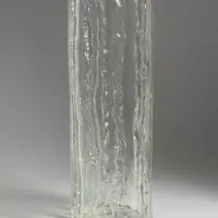 Ваза декоративная, h=35 см, d=12 см, стекло, прозрачная