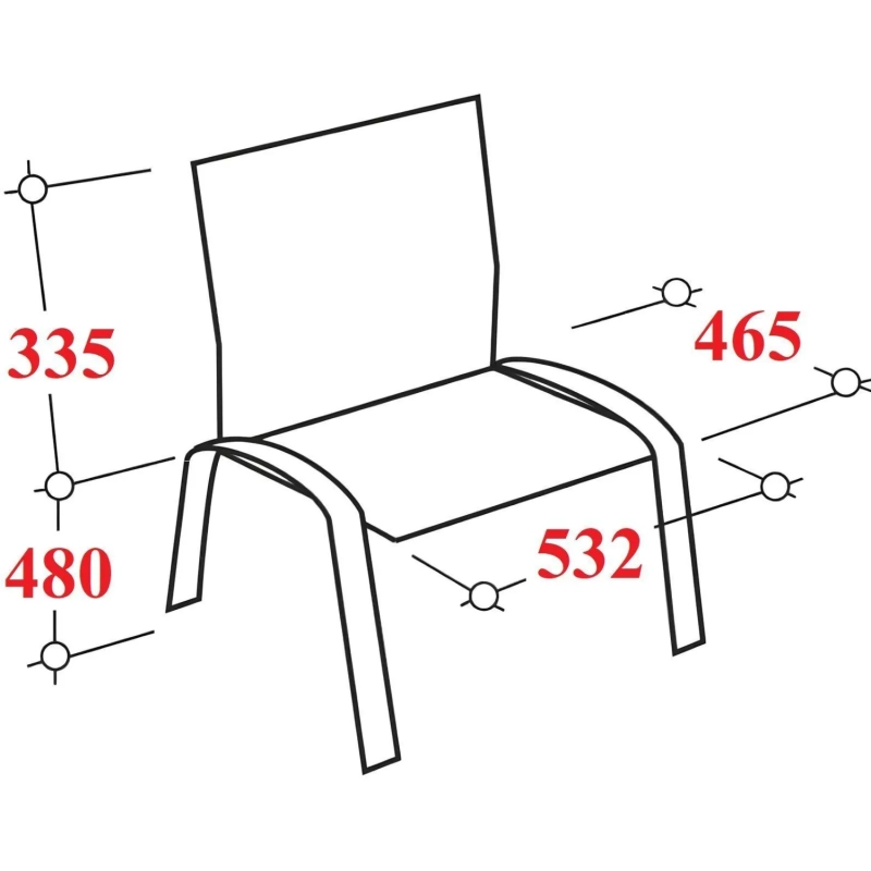 Стул 0MX_UA_ISIT  черный каркас / ткань черная С-11