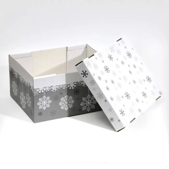 Коробка подарочная новогодняя складная Let it snow, 31&times;25.5&times;16 см, Новый год