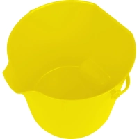 Ведро FBK 9л желтое, армир. пластик противоударный, круглое, 80102-4