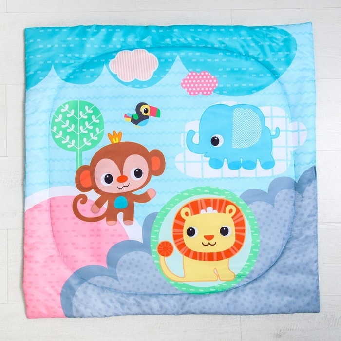 Развивающий коврик с дугами «Друзья Африки», квадратный, 76х76х0,5 см Развивающий коврик с дугами «Друзья Африки», квадратный, 76х76х0,5 см