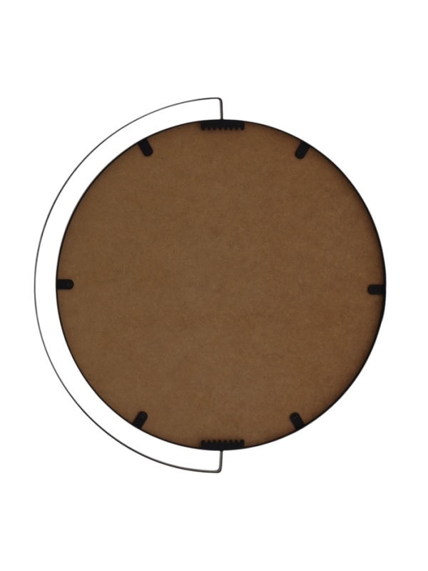 Зеркало интерьерное настенное в круглом корпусе из металла с ободом  d=46см, черный