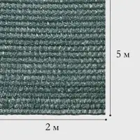 Сетка затеняющая, 5&times;2 м, плотность 80 г/м&sup2;, зелёная, в наборе 15 клипс