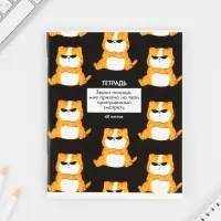 Тетрадь в клетку, 48 л., А5, на скрепке, блок №1 «Котики приколы» МИКС Тетрадь в клетку, 48 л., А5, на скрепке, блок №1 «Котики приколы» МИКС