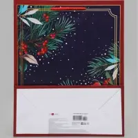 Пакет подарочный &laquo;Снегирь на ветке&raquo;, 26&times;12&times;32 см