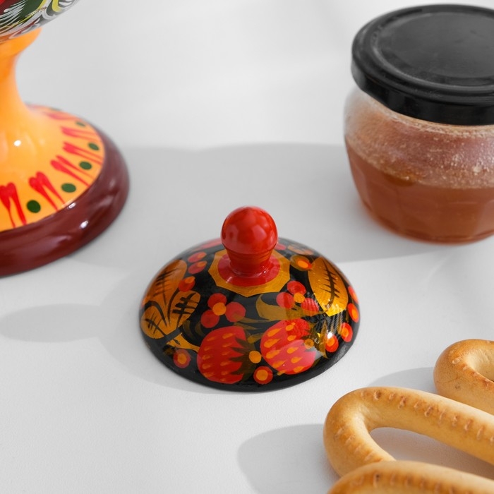 Чайница, 11х9 см, хохлома