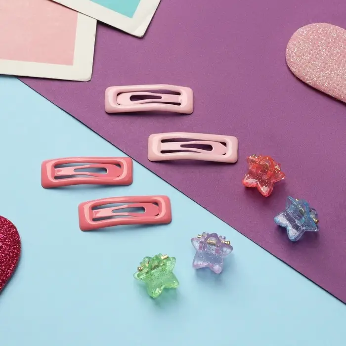 Набор для волос Набор для волос "Маленькая звездочка" (4 невидимки,4 крабика) розовый